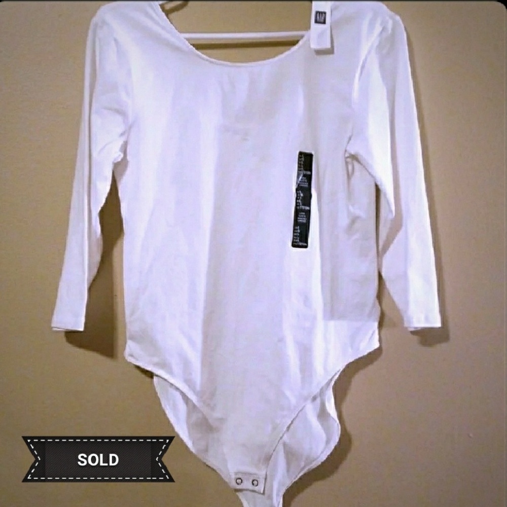 Gap White Bodysuit Sz. Lg